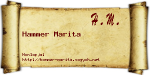 Hammer Marita névjegykártya